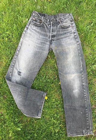 VINTAGE 90'S SLIM FIT DISTRESSED 501 BUTTON FLY LEVI'S
