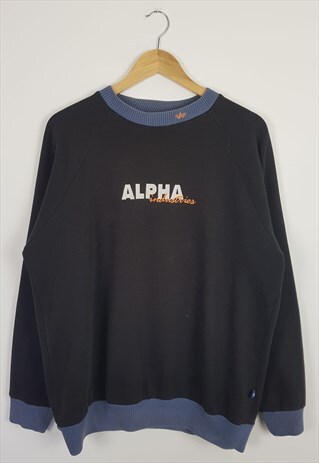 VINTAGE ALPHA INDUSTRIES SWEATSHIRT BLACK