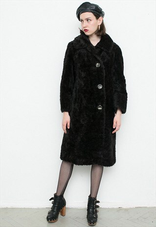 BLACK SOFT TEDDY COAT