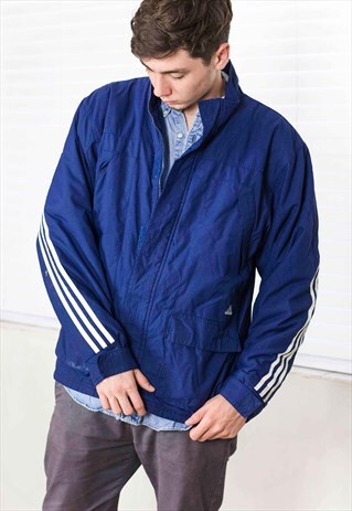 VINTAGE ADIDAS WINDBREAKER JACKET LOGO 90S M 25.9
