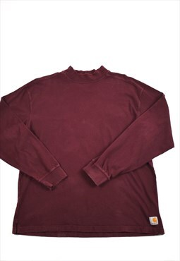 Vintage 90s Carhartt Burgundy Long Sleeve Sweatshirt