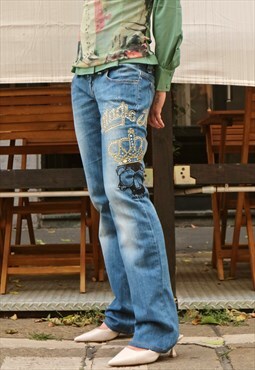 y2k Vintage Galliano low waist flared jeans