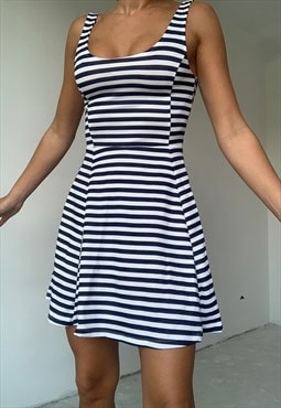 Vintage Navy Stripped Mindi Dress