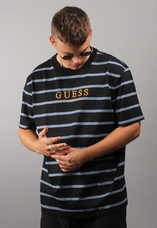 GUESS STRIPED NAVY T-SHIRT