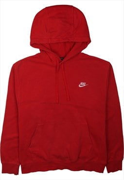 Vintage 90's Nike Hoodie Swoosh Pullover Red Medium