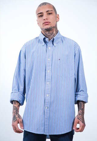 VINTAGE 80S TOMMY HILFIGER CLASSIC SHIRT / S2659