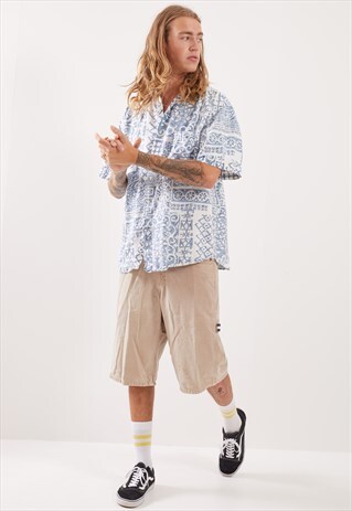 VINTAGE PATTERNED FESTIVAL SHORT SLEEVE SHIRT
