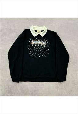 Vintage Christmas Sweatshirt Women's M