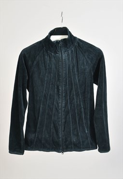 Vintage 00s velvet track jacket in black