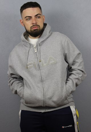 VINTAGE FILA HOODIE BIG LOGO 90S