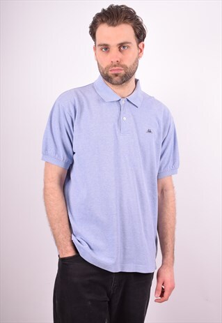 ROBE DI KAPPA MENS VINTAGE POLO SHIRT LARGE BLUE 90S