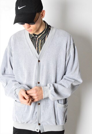 VINTAGE 80S GREY CARDIGAN