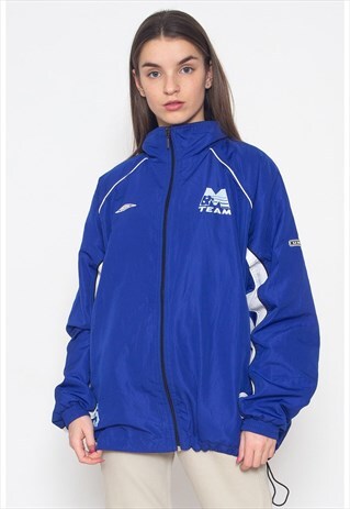 VINTAGE BLUE UMBRO WINDBREAK TRACK ZIP JACKET