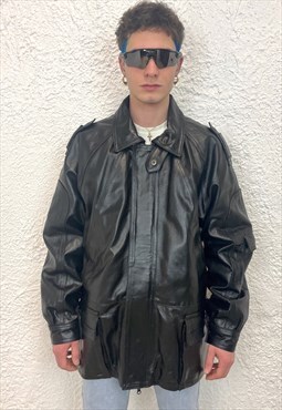 80s leather jacket