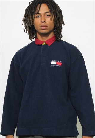 VINTAGE TOMMY HILFIGER COLLARED FLEECE