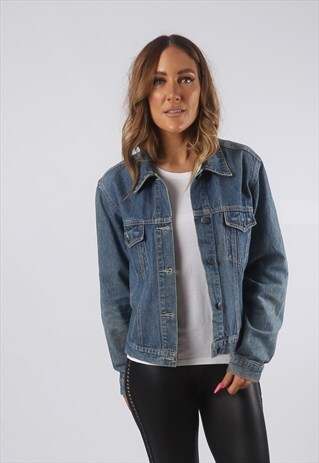 VINTAGE DENIM JACKET OVERSIZED FITTED UK 12 - 14 (HDO)
