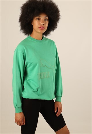 VINTAGE PUMA EMBROIDERED LOGO SWEATSHIRT