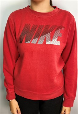 Vintage Nike sweatshirt in red (UK8)