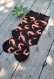  SHRIMP PATTERN COZY SOCKS IN BLACK