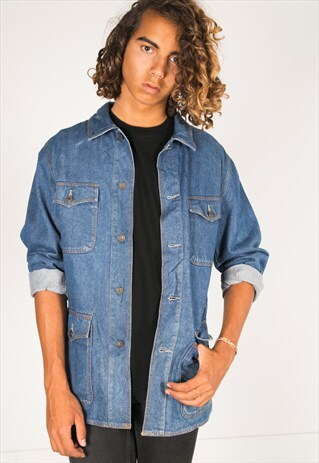 VINTAGE 80S LEVIS DENIM OVERSHIRT / R334