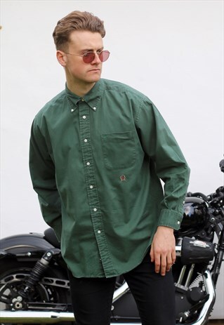 TOMMY HILFIGER USA DARTMOUTH GREEN VINTAGE SHIRT