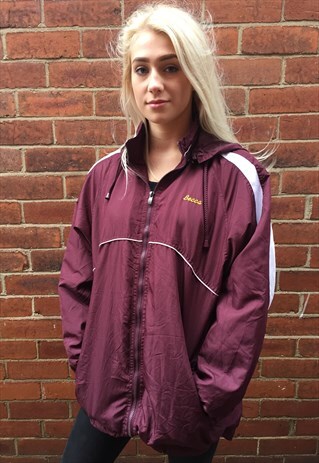 VINTAGE USA SPORT CHEERLEADING SHELL SUIT BOMBER JACKET