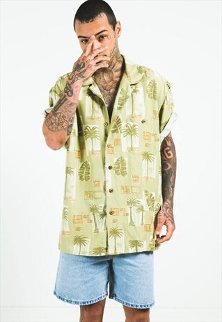 VINTAGE 80S HAWAIIAN SHORT SLEEVE SHIRT / S5138