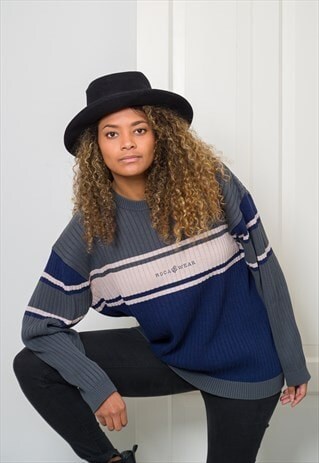 VINTAGE UNISEX OVERSIZED 90S ROCA WEAR JUMPER