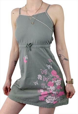 SECONDHAND CUTE SUGAR BABE 00S Y2K KAWAII MINI SUMMER DRESS