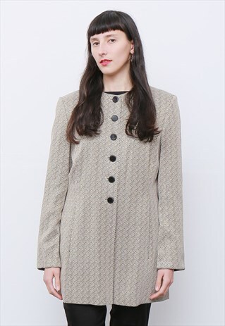 RARE VINTAGE 80'S GOLD JAEGER LONDON LONG LINE JACKET