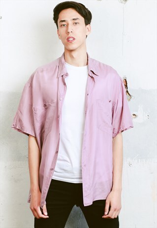 VINTAGE PURPLE SILK SHIRT