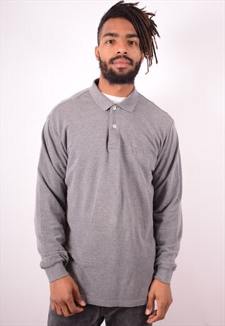 SERGIO TACCHINI MENS VINTAGE POLO SHIRT LARGE GREY 90S
