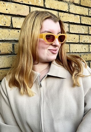 Yellow Classic Oval Sunglasses