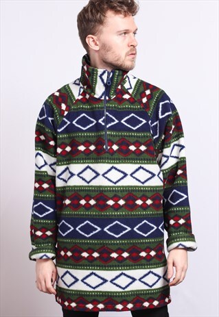 VINTAGE HALF ZIP FLEECE TOP