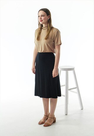 PLEATED A-LINE SKIRT / VINTAGE COMFY SKIRT