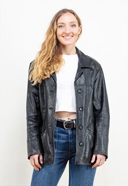 Vintage 80's Black Leather Jacket 