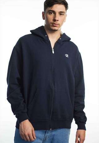 VINTAGE CHAMPION LOGO HOODIE SWEATSHIRT 90S L 21.4