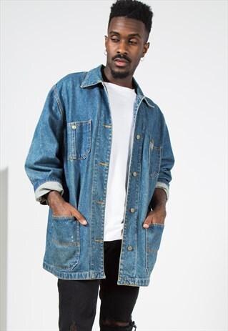 VINTAGE 80S POLO RALPH LAUREN DENIM TRENCH / S1163