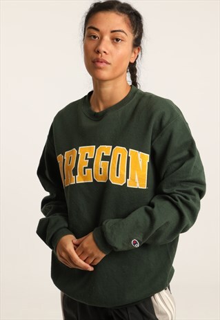 VINTAGE CHAMPION PRINTED COLLEGE SWEATSHIRT