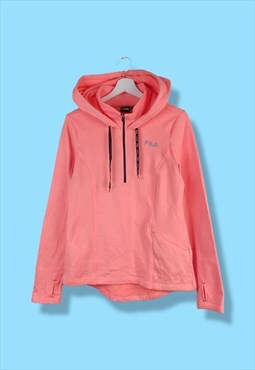 Vintage Fila Sweatshirt Hoodie in Pink M