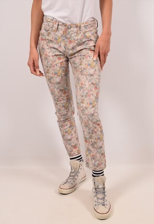 VINTAGE PEPE JEANS CAPRI JEANS FLORAL MULTI