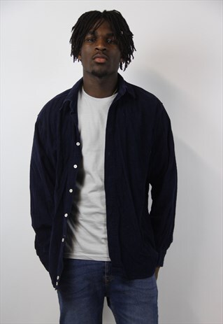 VINTAGE CORD NAVY SHIRT