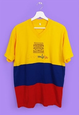 Vintage 80's 90's 'Columbia'  Stripes Travel T-shirt
