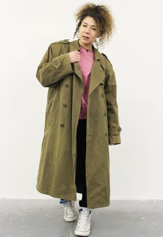 VINTAGE 1980S LONDON FOG GREEN RAIN MAC