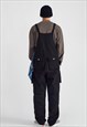 CARGO POCKET DUNGAREES HIGH QUALITY WORK WEAR OVERALLS BLACK