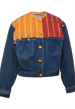 BEYOND RETRO VINTAGE BUTTON FRONT DENIM JACKET - L