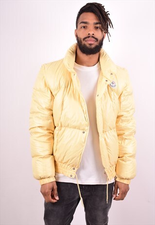 MONCLER MENS VINTAGE PADDED JACKET MEDIUM YELLOW 90S
