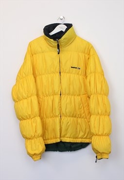 Vintage Reebok jacket in yellow. Best fits XL