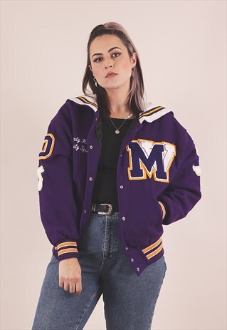VINTAGE USA SPORTS COLLEGE WOOL VARSITY JACKET /A1032