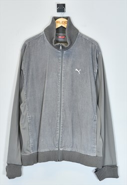 Vintage Puma Corduroy Jacket Grey XXLarge